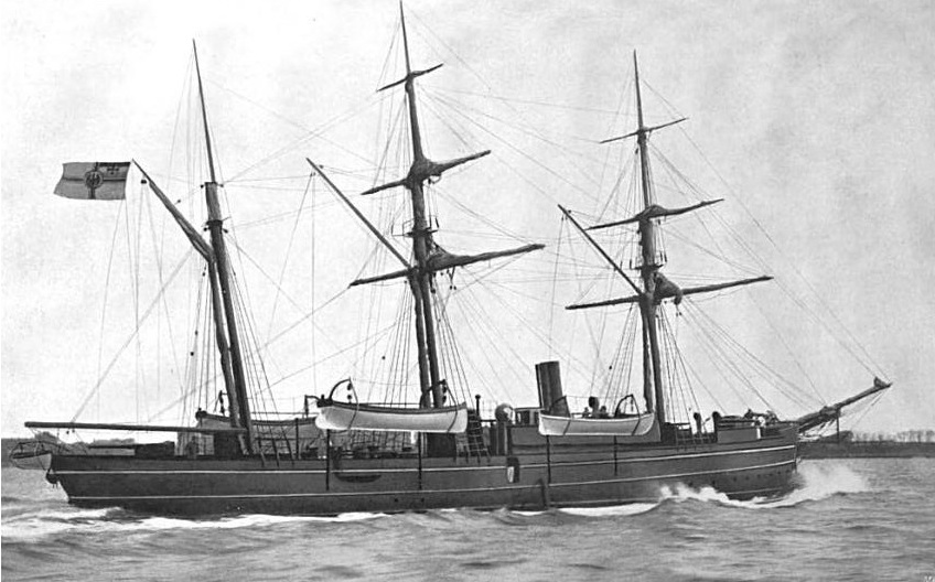 The German gunboat SMS Eber