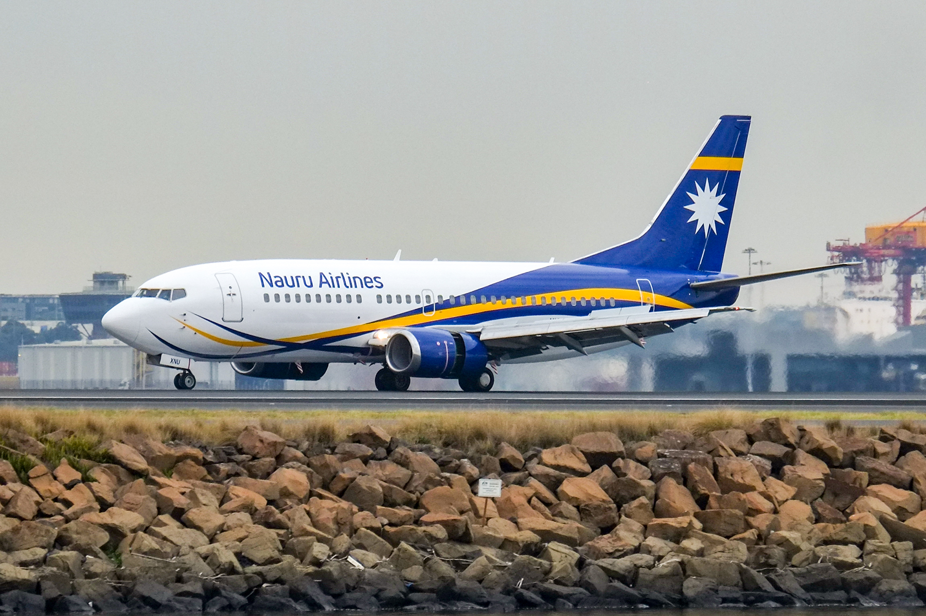 A Nauru Airlines Boeing 737 at Sydney Airport