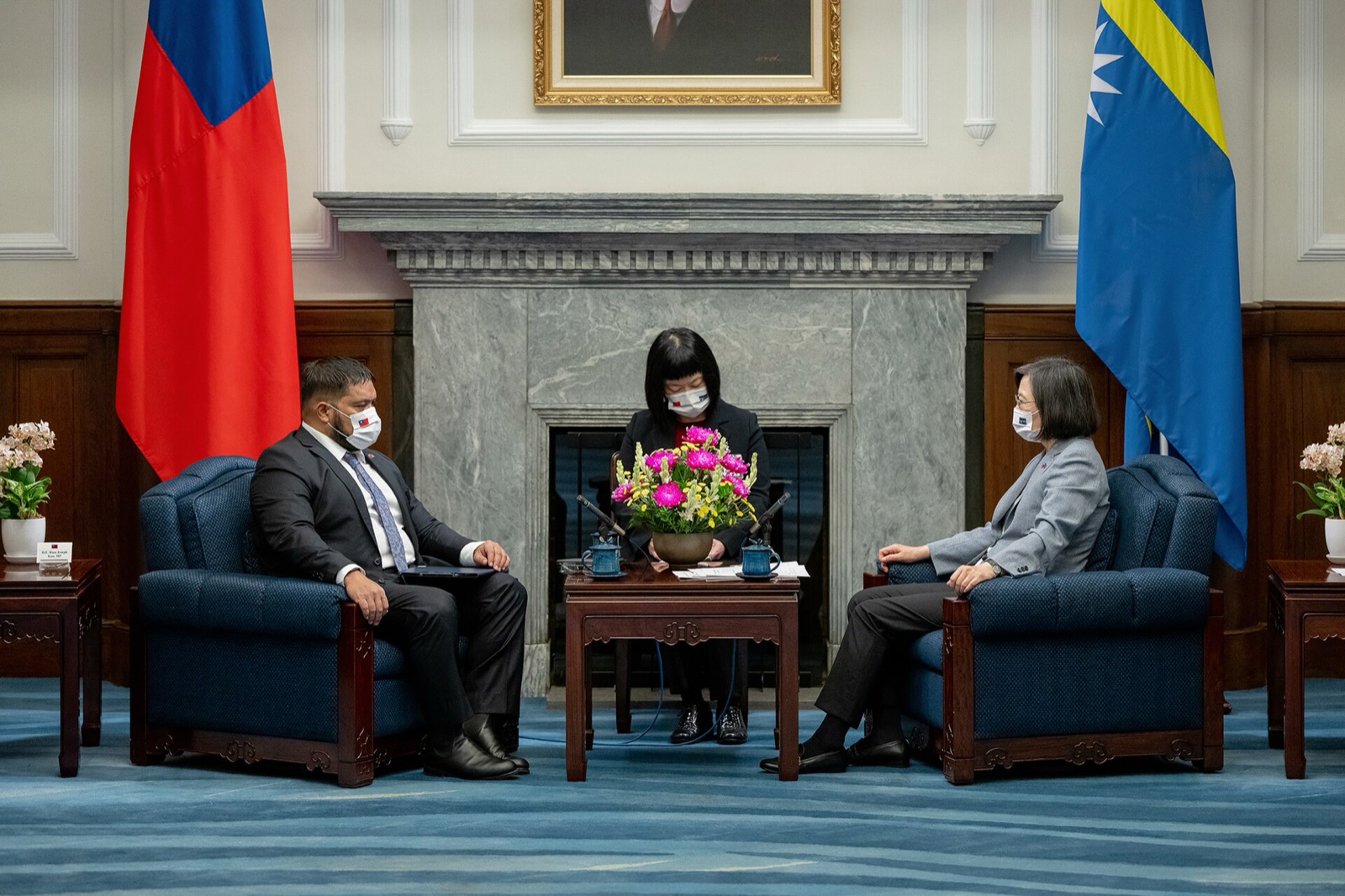 President Russ Kun of Nauru meeting President Tsai Ing-wen of Taiwan in Taipei, 2022